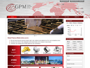 Corporate website for Global Precious Metals Pte Ltd